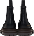 Common Projects Black Workboot Chelsea Boots