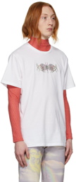 Collina Strada SSENSE Exclusive White Rhinestone T-Shirt