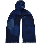 The Workers Club - Printed Wool-Flannel Scarf - Blue