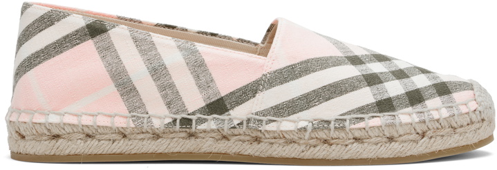 Photo: Burberry Pink & Khaki Check Mews Espadrilles​