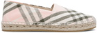 Burberry Pink & Khaki Check Mews Espadrilles​