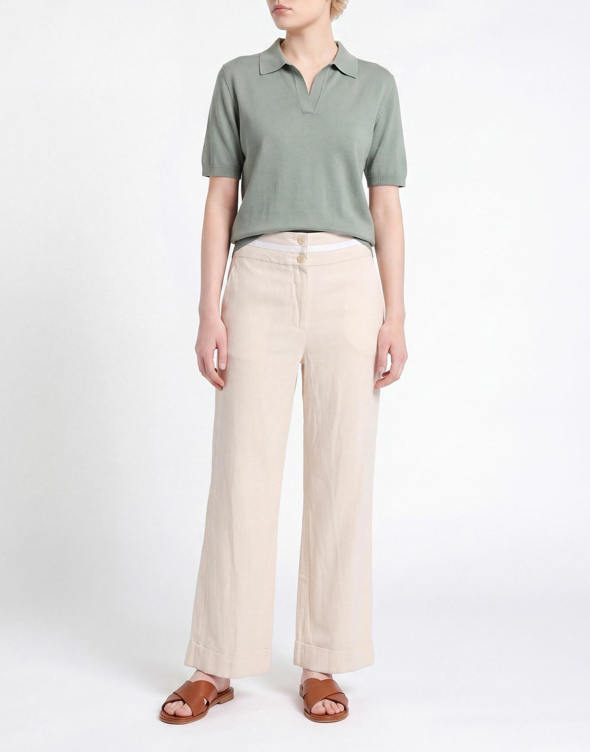 Peserico Womens Pants Cream