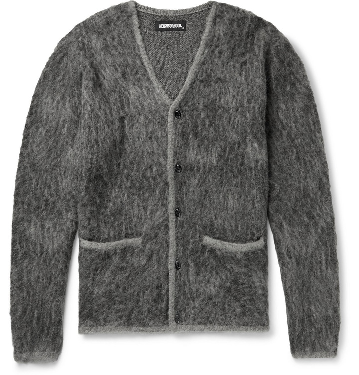 Photo: NEIGHBORHOOD - Mélange Textured-Knit Cardigan - Gray