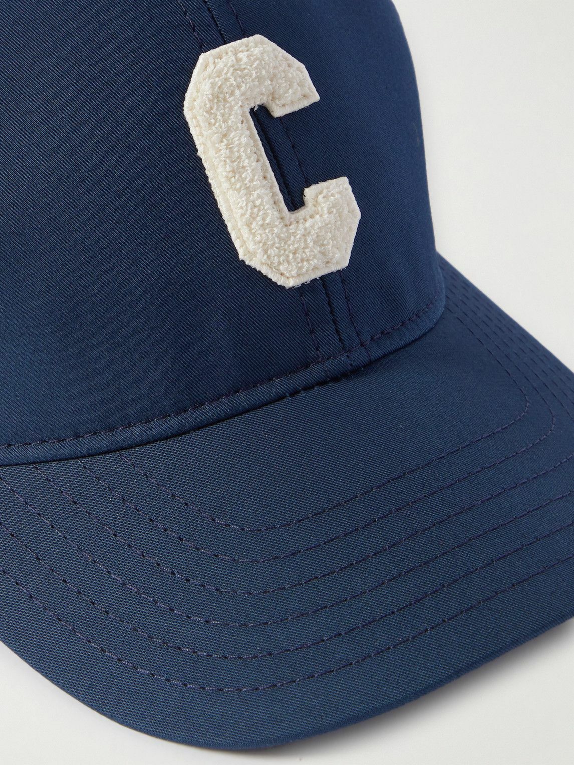 CELINE - Logo-Appliquéd Cotton-Gabardine Baseball Cap - Blue