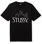 Stüssy - Printed Cotton-Jersey T-Shirt - Black