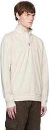 BOSS Beige Zip-Through Sweatshirt