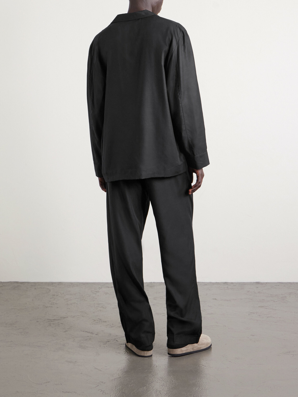 CDLP - Camp-Collar Lyocell Pyjama Shirt - Black