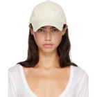 Acne Studios Beige Embroidered-Logo Cap