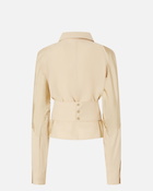 Pinko Habotai And Cotton Shirt With Belt Light Brown