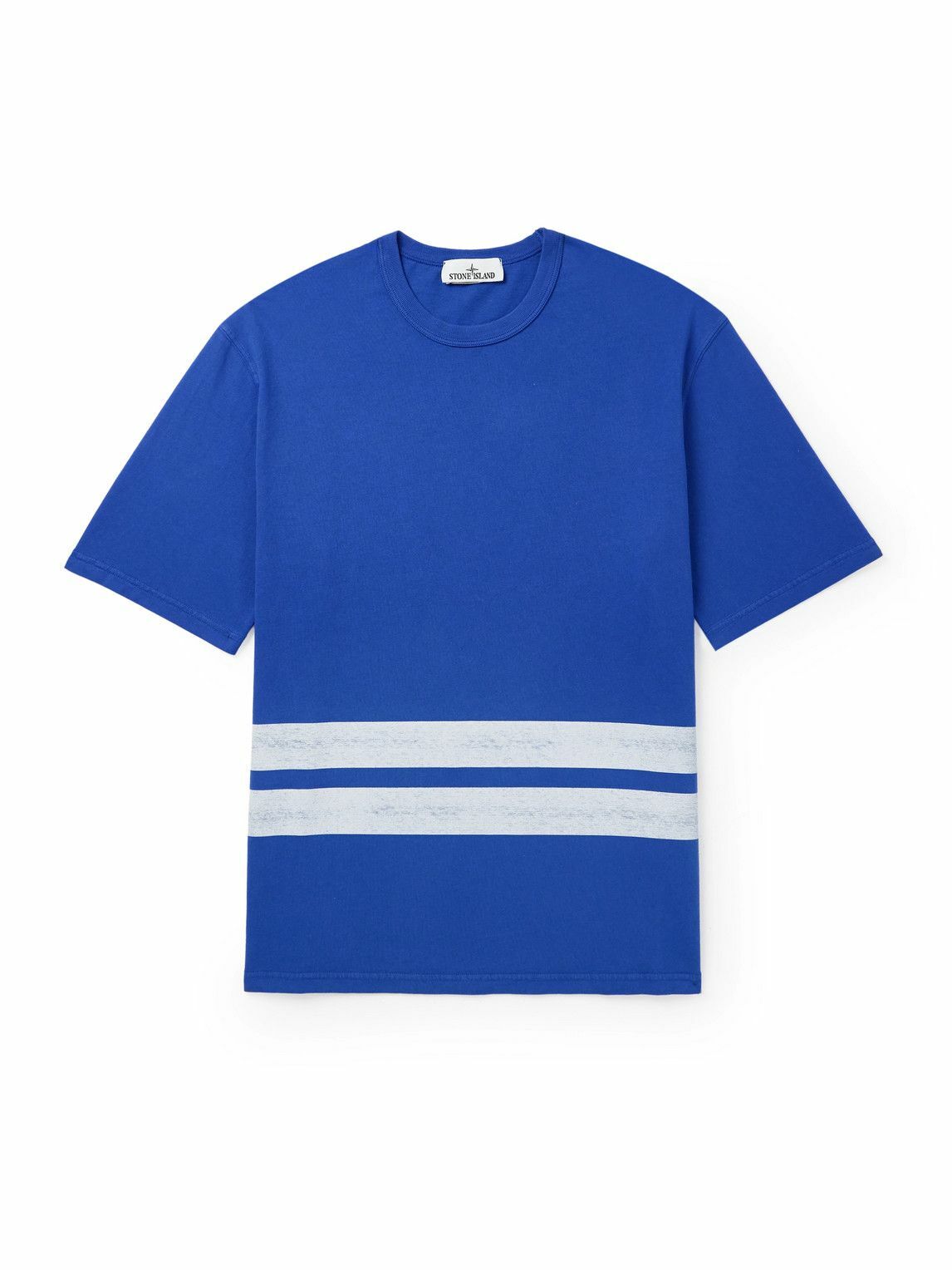Stone Island Logo-print Cotton T-shirt Dark Blue Stone Island