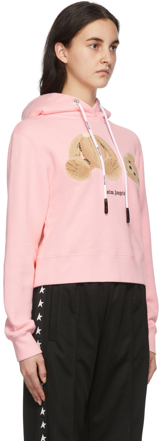 Palm Angels Pink PA Bear Hoodie Palm Angels