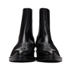 Toga Virilis Black Hard Leather Chelsea Boots