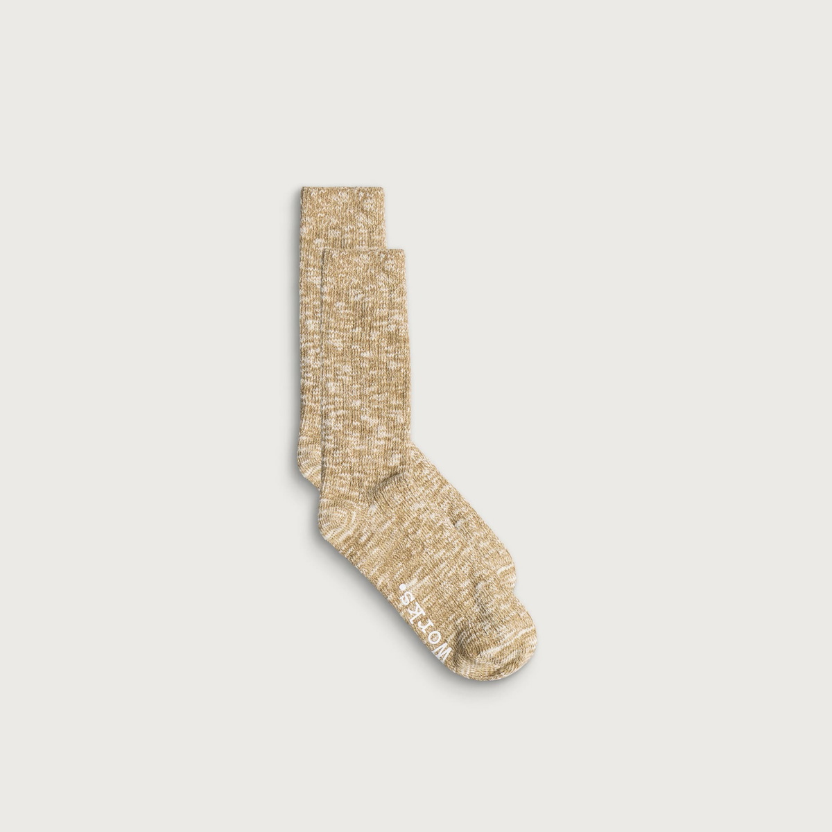Universal Works Men's Slub Knit Slub Sock in Dark Sand