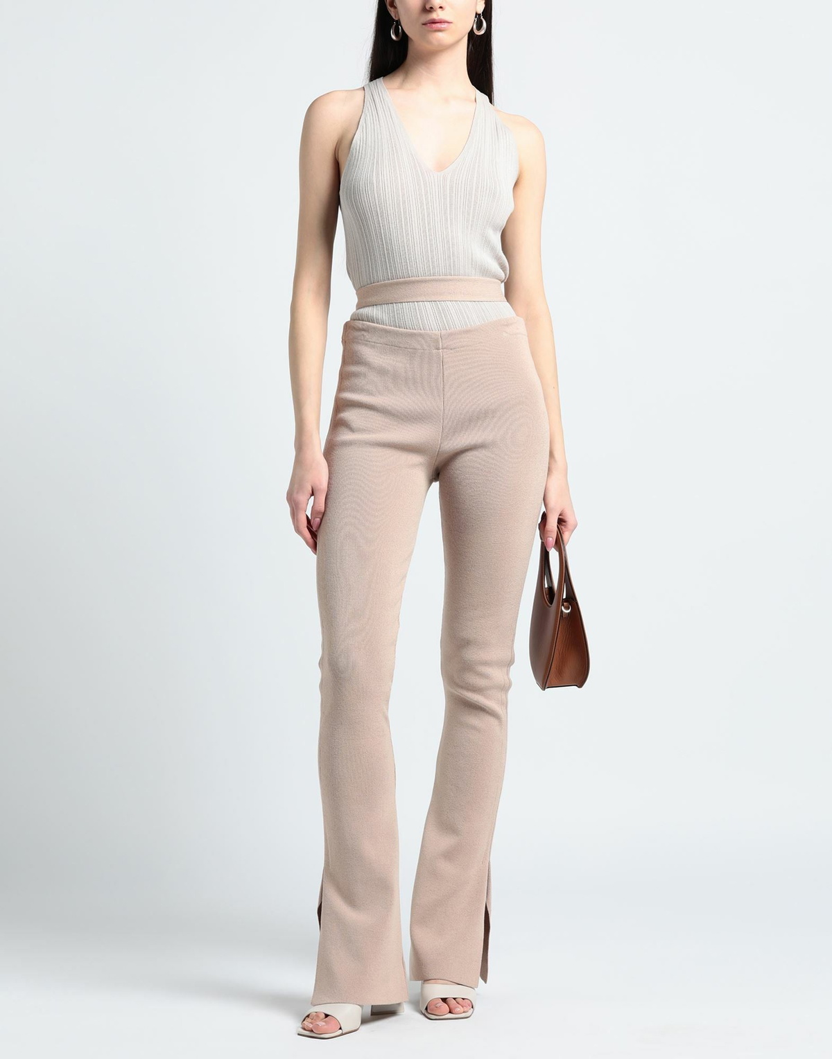 Andreādamo Womens Pants in Beige