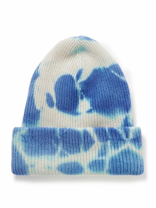 Photo: The Elder Statesman - Hot Parker Tie-Dyed Ribbed Cashmere Beanie