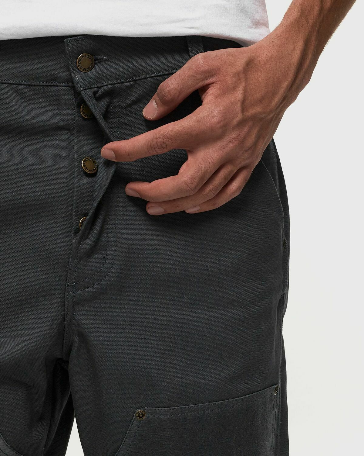 Dickies Lucas Waxed Double Knee Grey Jeans