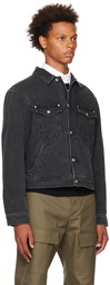 Kenzo Black Kenzo Paris Flap Pocket Denim Jacket