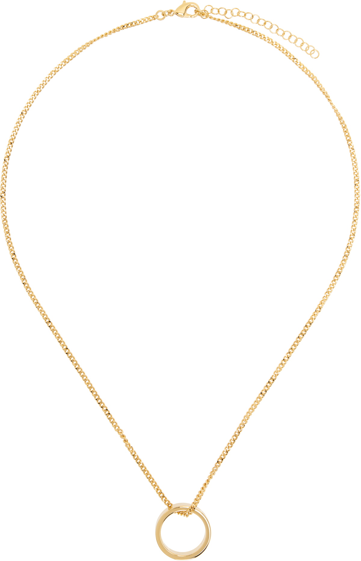 ネックレス・ペンダント [Maison Margiela] Logo Ring Necklace Yellow MM6 Maison Margiela SSENSE Exclusive Silver 'Year of the