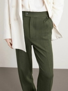 The Elder Statesman - Tapered Wool, Silk and Cashmere-Blend Trousers - Green