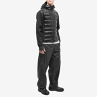 Moncler Grenoble Men's Down Front Hooded Knit Jacket in Black