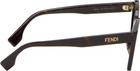 Fendi Brown Lettering Sunglasses