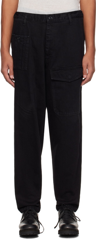 Photo: YOHJI YAMAMOTO Black Scandal BK Denim No Tuck Cargo Pants