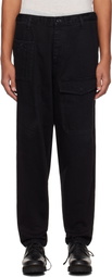 YOHJI YAMAMOTO Black Scandal BK Denim No Tuck Cargo Pants