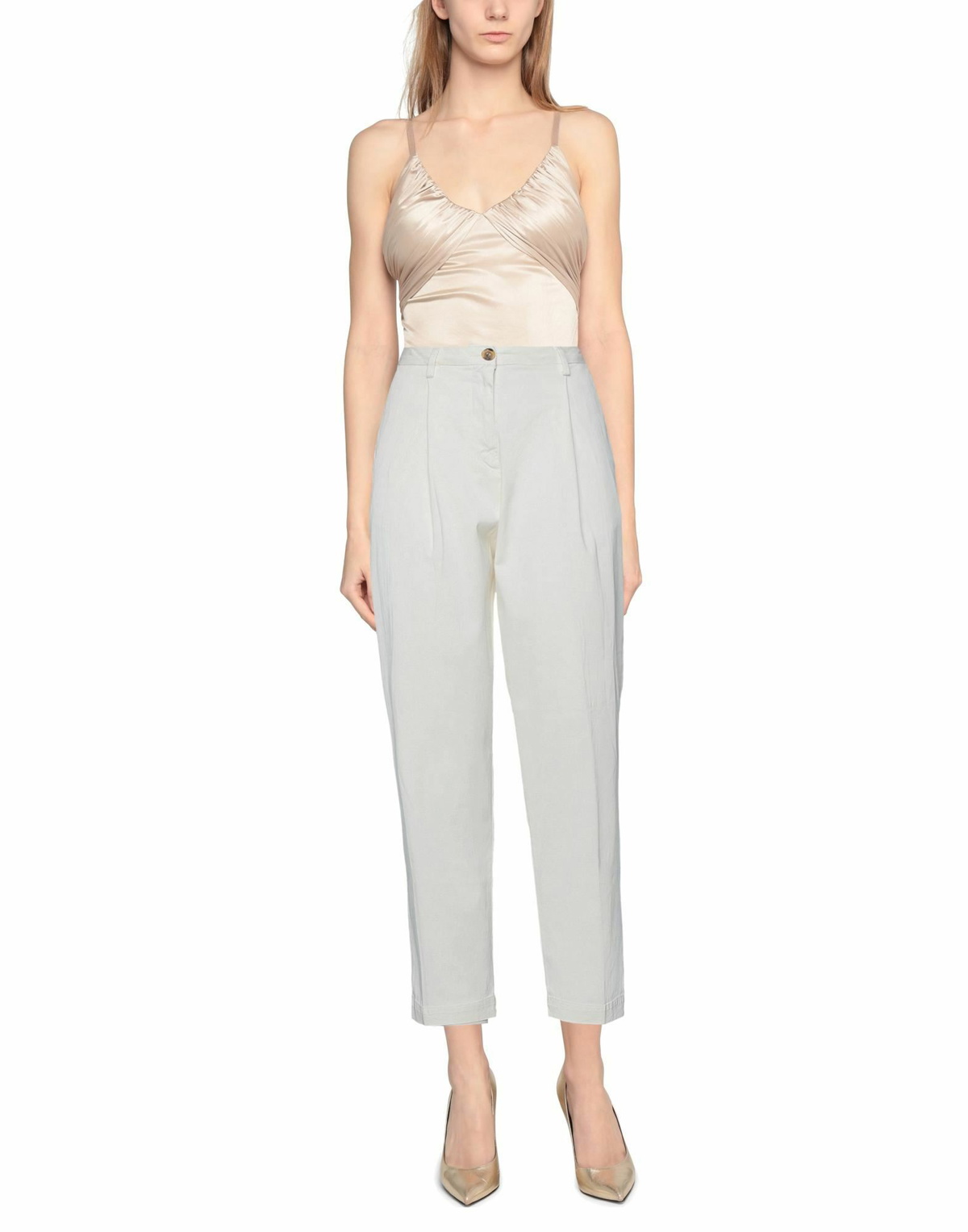 Manila Grace Womens Pants Ivory