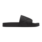 Bottega Veneta Black Flat Pool Sandals