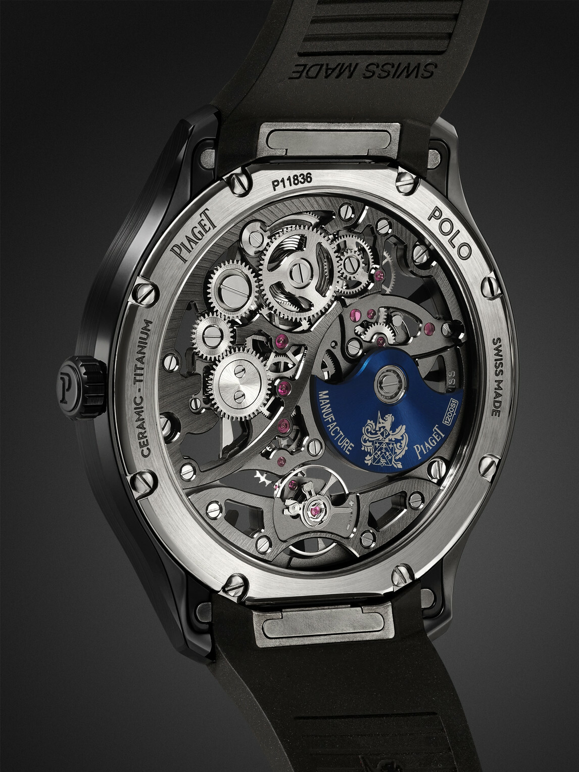 Piaget - Polo Skeleton Automatic 42mm Ceramic and Titanium Watch, Ref. No. G0A49011