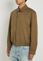 Saint Laurent Quilted Cotton Jacket Taupe