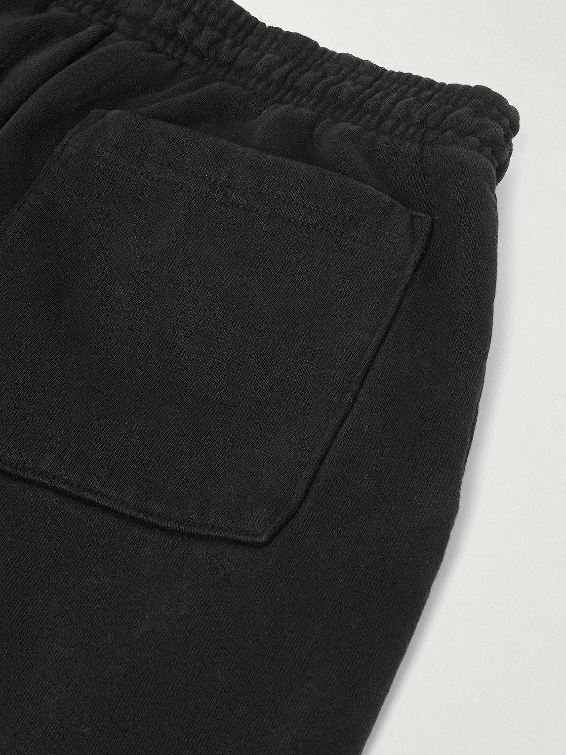 Local Authority LA - LA Slash Tapered Logo-Embroidered Cotton-Jersey Sweatpants - Black