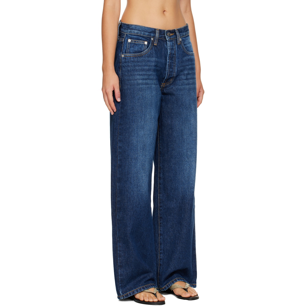 St. Agni Blue Classic Mid Rise Jeans