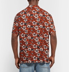 Loewe - Camp-Collar Floral-Print Woven Shirt - Men - Brown