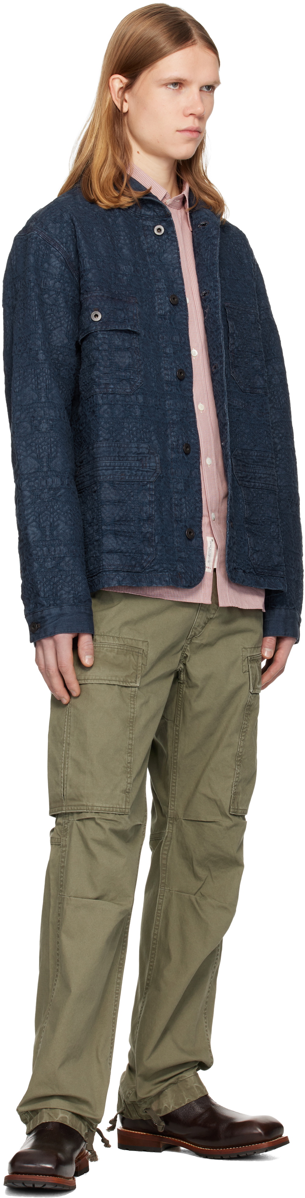 RRL Khaki Surplus Poplin Cargo Pants