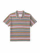 Maison Margiela - Gauge Slim-Fit Frayed Striped Cotton Polo Shirt - Multi