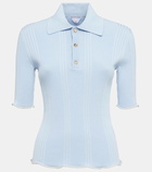 Bottega Veneta Ribbed-knit cotton polo shirt