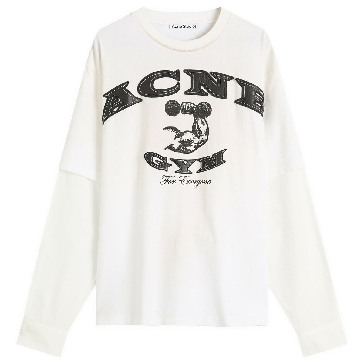 Acne Studios White Logo Rib Extorr T-Shirt Acne Studios