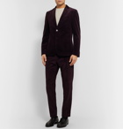 Hugo Boss - Grape Slim-Fit Cotton-Corduroy Suit Jacket - Burgundy