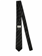 SAINT LAURENT - 5cm Double Striped Silk Tie