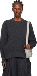sacai Gray Sponge Sweatshirt