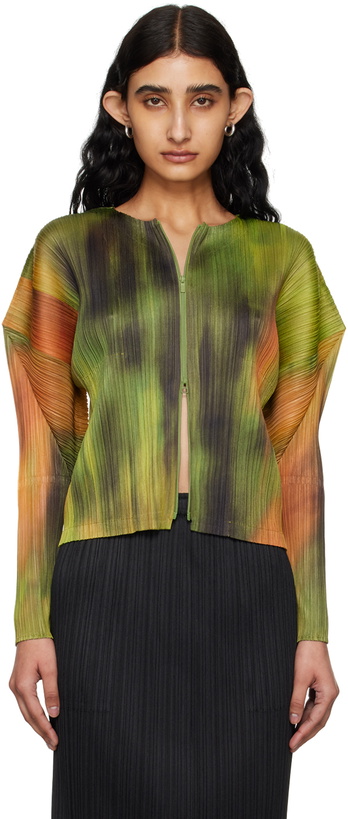 Photo: PLEATS PLEASE ISSEY MIYAKE Green Turnip & Spinach Jacket