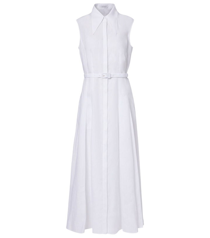 Photo: Gabriela Hearst Durand belted linen shirt dress