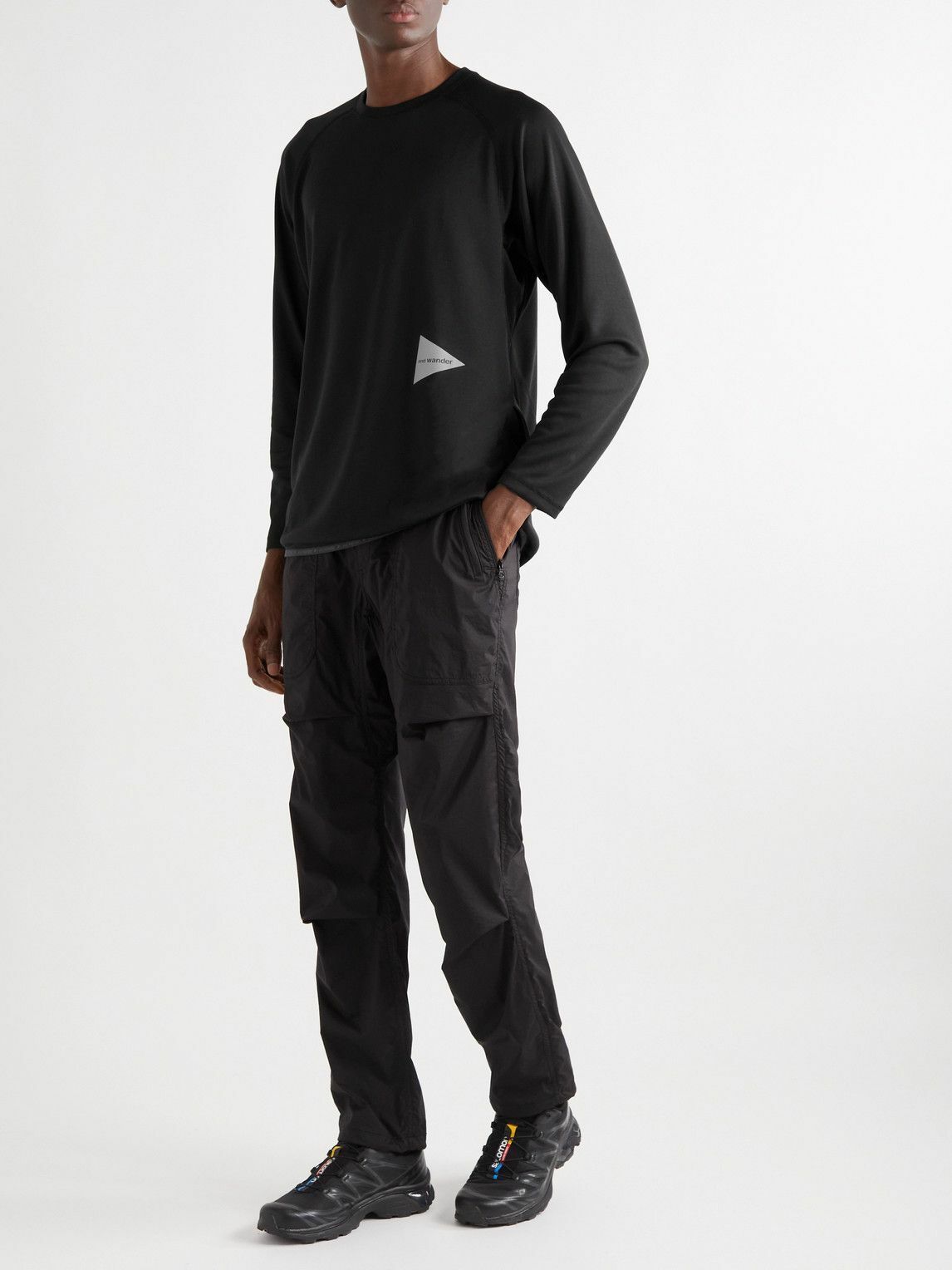 And Wander - Logo-Print Polartec® Power Dry® Jersey Sweatshirt