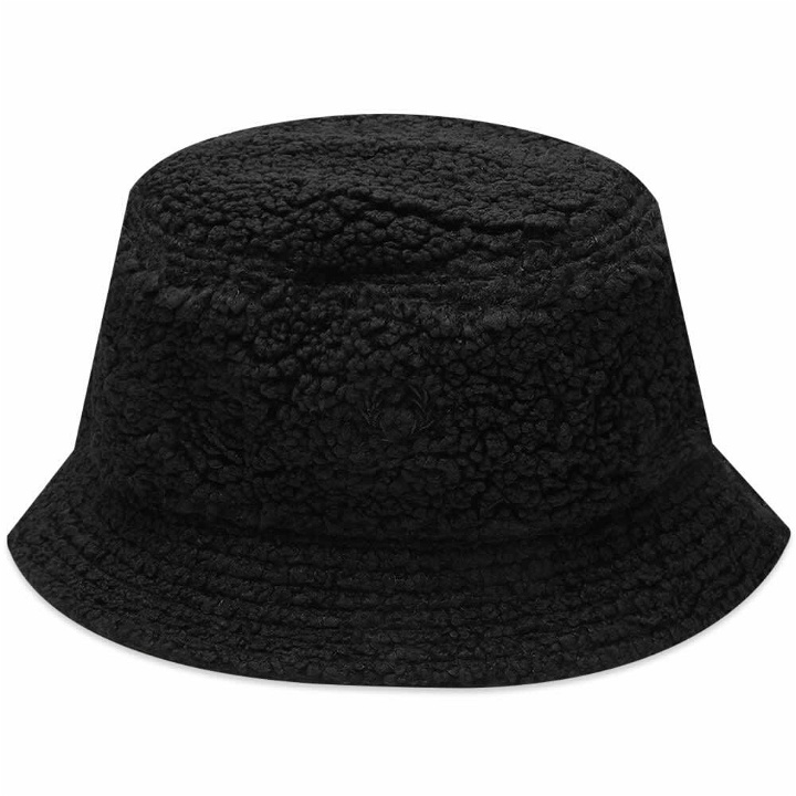 Photo: Fred Perry Authentic Men's Reversible Borg Fleece Bucket Hat in Black
