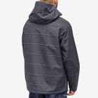 Pop Trading Company Men's Striped Oracle Ripstop Jacket in Anthracite/Black