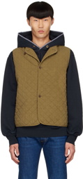 Maison Margiela Khaki Cotton Quilted Vest