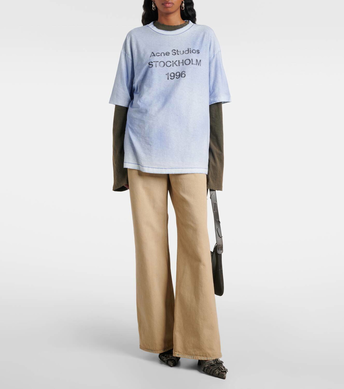 【関税・送料込み】Acne Studios Cotton and hemp T-shirt Acne Studios Logo cotton and hemp jersey T-shirt Acne Studios