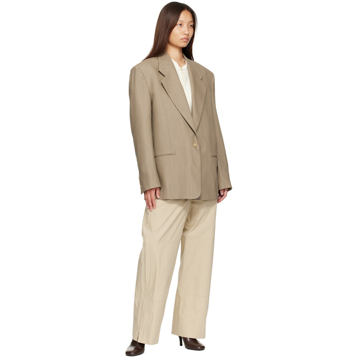 Calvin Klein Collection Beige Gemma Trousers
