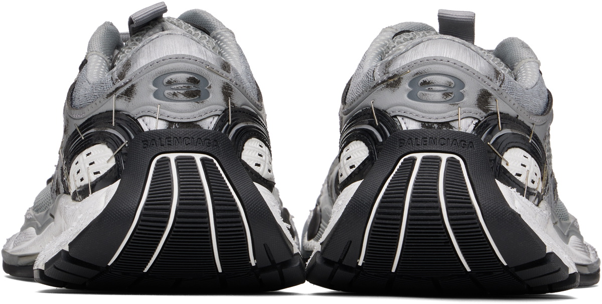 スニーカー BALENCIAGA GREY STAPLER LEATHER SNEAKERS Balenciaga Gray & Silver Stapler Sneakers Balenciaga